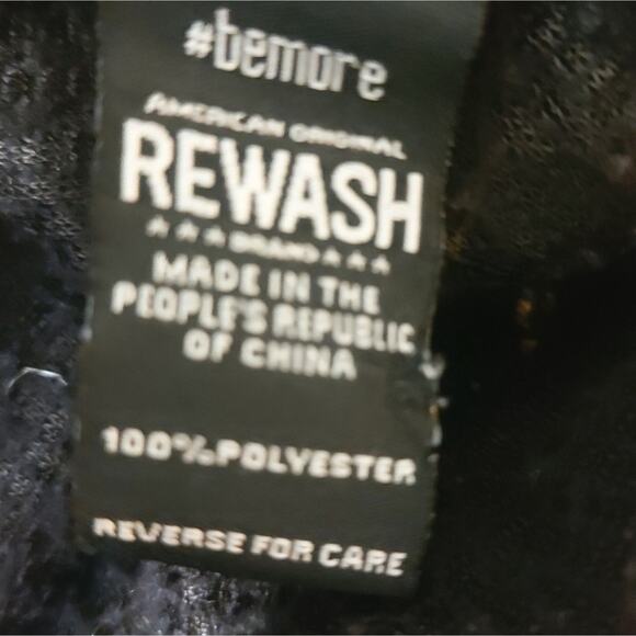 Rewash Chevron Print Pullover Drawstring Hoodie XL Cozycore Boho Comfy Winter - Picture 7 of 8